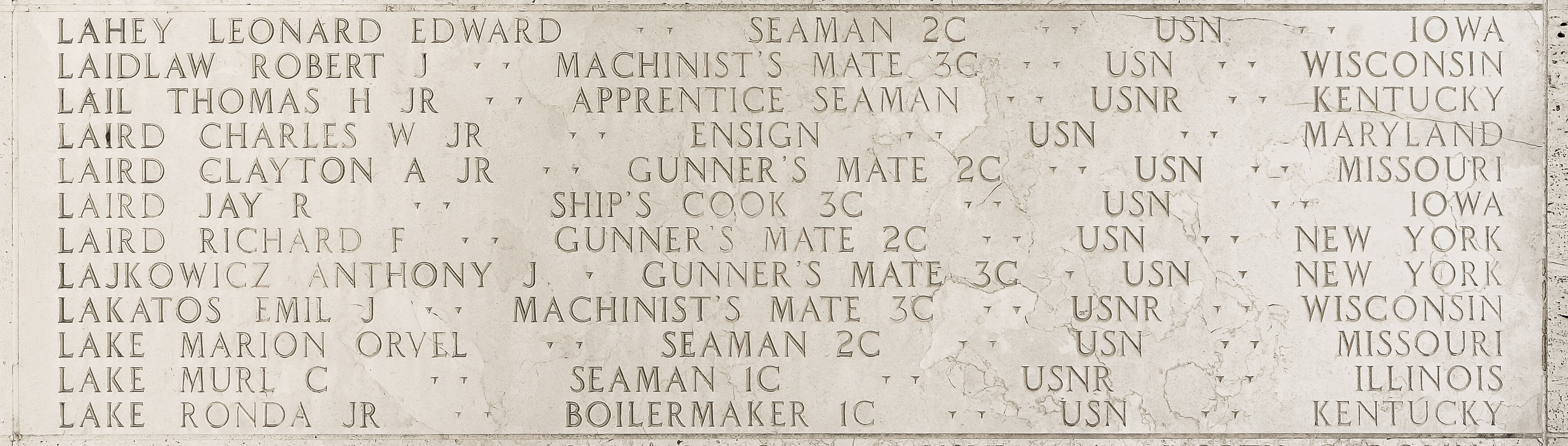 Thomas H. Lail, Apprentice Seaman